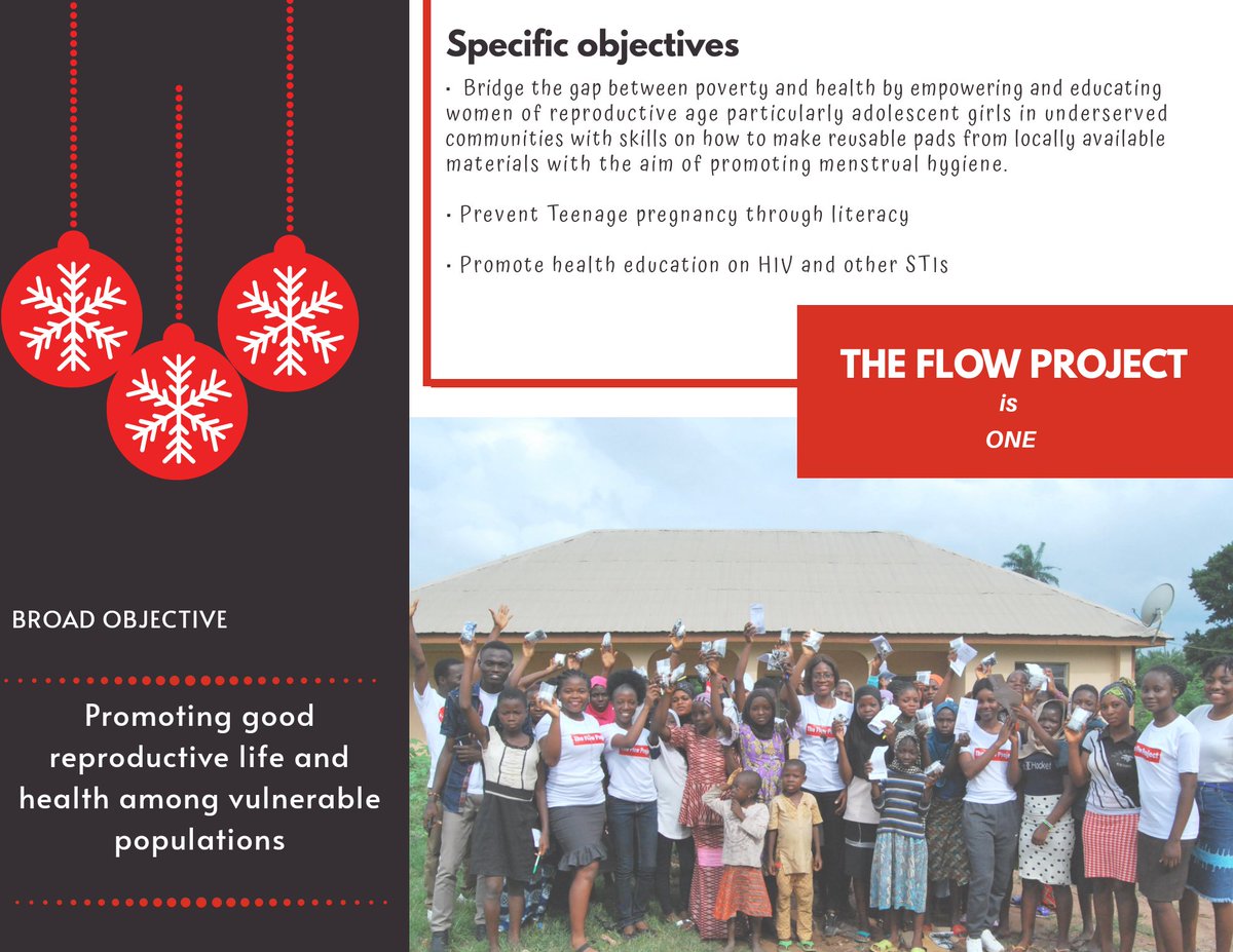 ILESANMIESTHER9's tweet photo. THE FLOW PROJECT IS ONE💃🏻💃🏻💃🏻💃🏻

BROAD OBJECTIVE:  Promoting good reproductive life and health among vulnerable population. https://t.co/SXKc9elTWY
