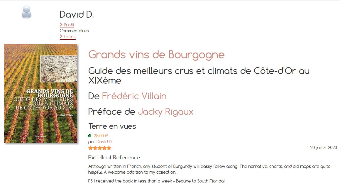 villain_fred's tweet photo. Un bel avis "Excellent Reference" d'un lecteur burgundophile de Floride. Livré en express par l'@athenaeum21. "Although written in French, any student of Burgundy will easily follow along." @BurgundyPassion @burgundywinecel @JeannieChoLee @KermitLynchWine @BurgPortfolio https://t.co/0D0zkxA1iS
