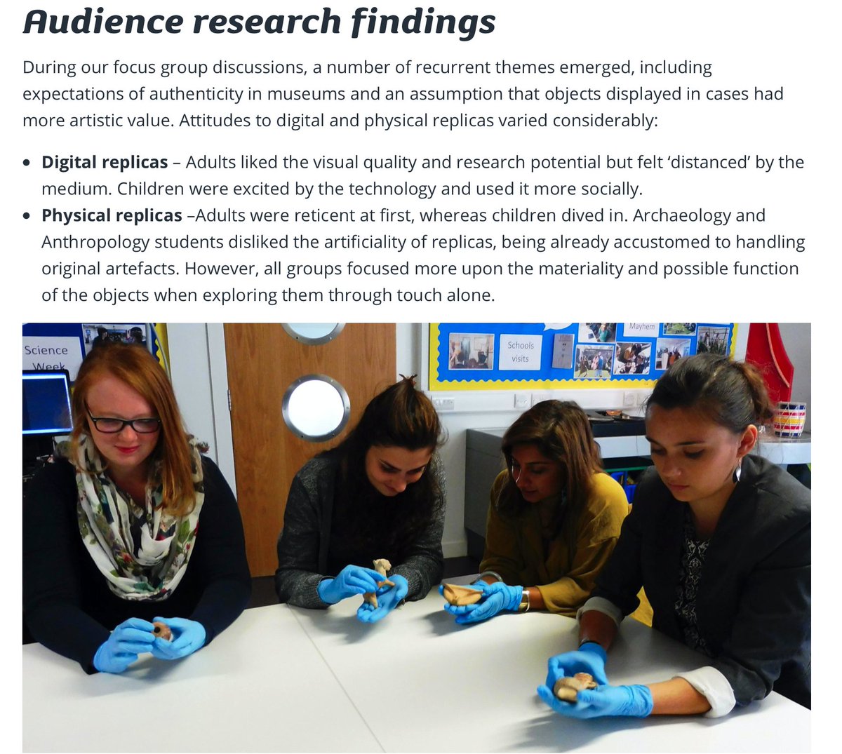 Very interesting reading Alison Hadfield's piece on digital vs non digital replicas: findings are different from what emerged from our <a href="/MicroPasts/">MicroPasts</a> research because of the different way of engaging with the digital objects in the two cases. Great read!bit.ly/31oa90w