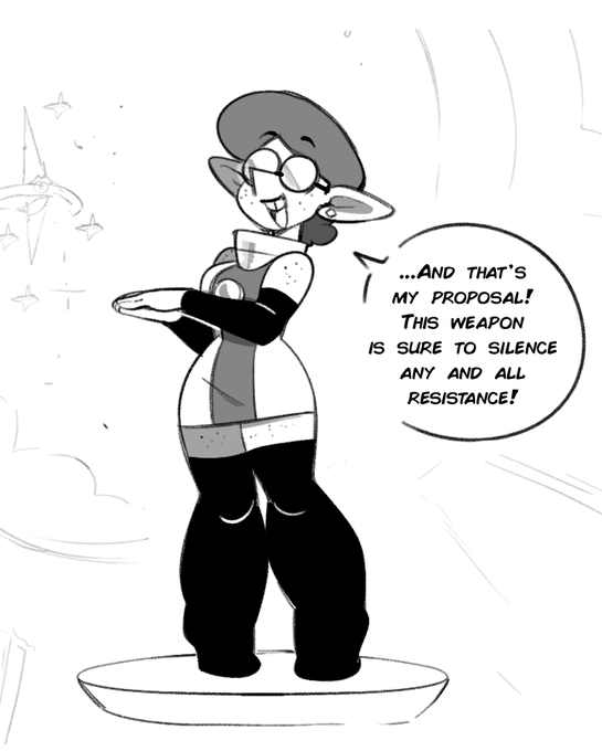 Frae pitched a new weapon of potential considerable destruction to the Empress?

#ocs 
