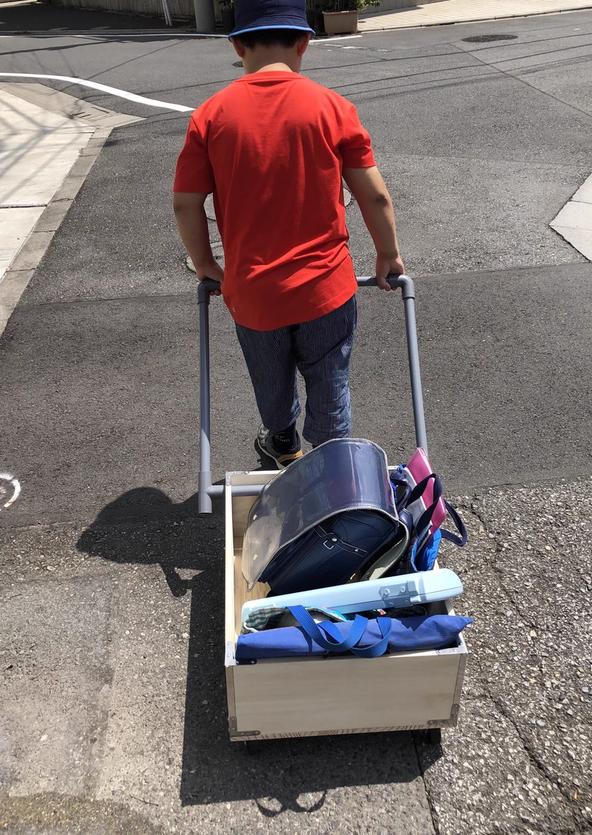 小4の夏休みの自由研究！大量の荷物を一気に運べる人力車？ｗｗ