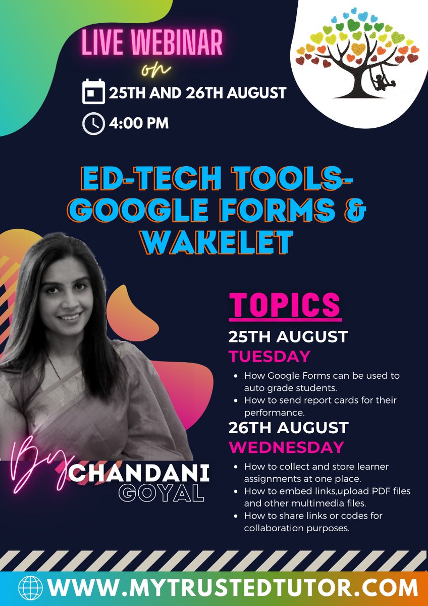 Join me at @MyTrustedTutor to learn about Google Forms Add Ons &amp; Wakelet
On 25 and 26 August, 2020. 
Click here to Register subscribepage.com/explore-google…
<a href="/JBDbiz/">James (Wakelet) 🔜 ISTE</a> <a href="/wakelet/">Wakelet 💙</a> <a href="/GoogleForEdu/">Google for Education</a> <a href="/BahourNisreen/">Nisreen Bahour⏩#T4conf⏩#Wakelet Ambassador</a> @WakeletSupport