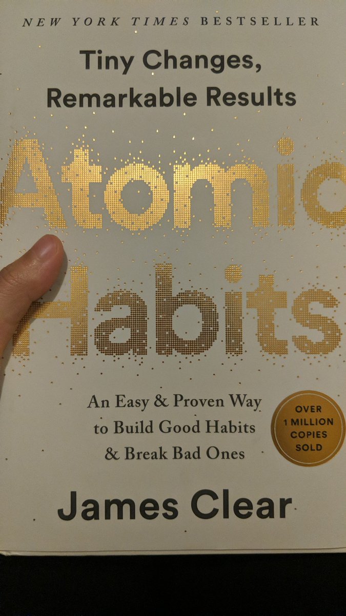 I just finished Atomic Habits by  @JamesClear and it's shifting my world view