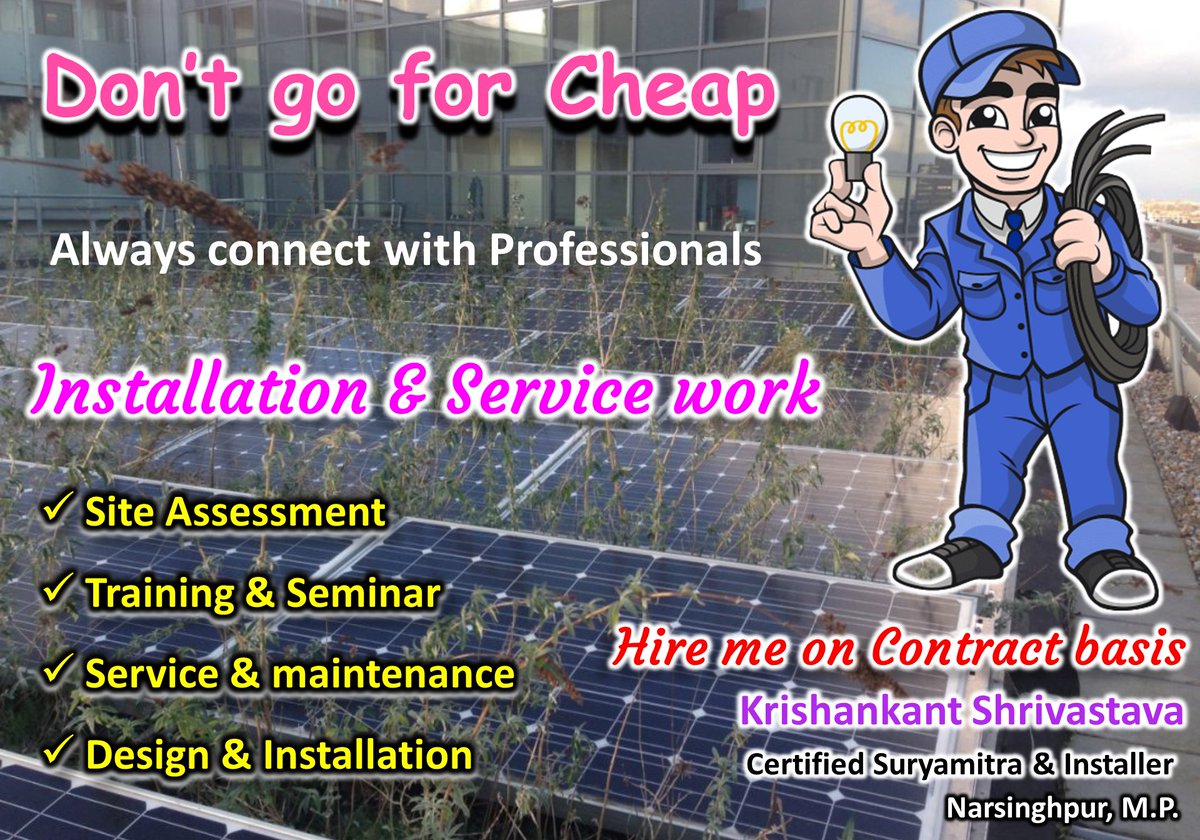 SolarLearner's tweet photo. #solar #Service #madhya_pradesh #freelancer #SolarEnergy #SEAC #Solarlearner #Suryamitra #Technician https://t.co/cKie3mlzDh