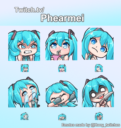 Harry_twitches's tweet photo. Hey, my name is Harry and I draw stuff. Emotes, anime girls, sub badges, panels, banners, logos, anime girls, you, anime girls, you name it. Emotes are 20$ and if you're interested in anything else, contact me here or visit my anything. #TwitchEmoteArtist #SupportSmallStreamers https://t.co/PrMW4JPoYx