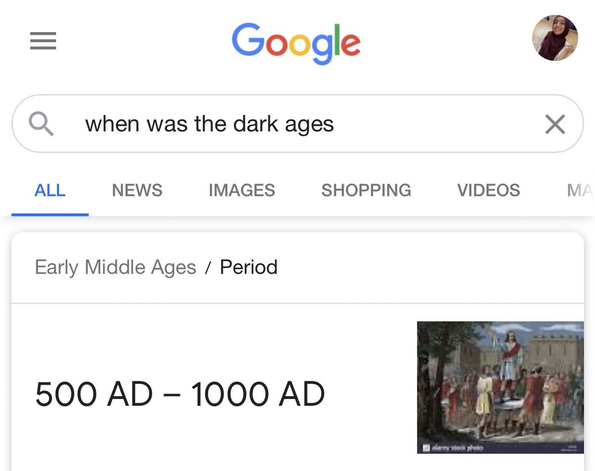 reply quick to add, why mention the dark ages suddenly? the moors controlled spain during the so called “dark ages” this just goes to show that there was more to europe than just death and the plague. that’s just one “side” of history we learn.