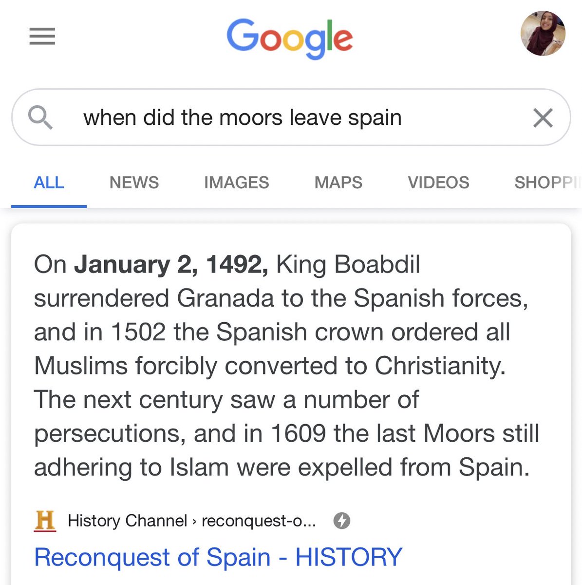 as i said earlier the moors ruled spain for many years, in those years they allowed jews and christians to practice freely. it wasn’t until the expulsion of the moors where moors were forced to convert. this is just extra random info