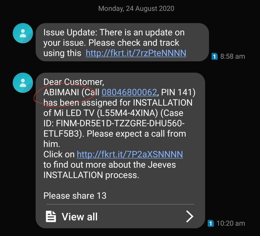 This is the same person who came on Friday. And I confirmed with him that the product I received was incorrect. And why is he coming back again for installation. Is some sort of delaying tactics used not to get my incorrect product picked up on due time of 10 days? A