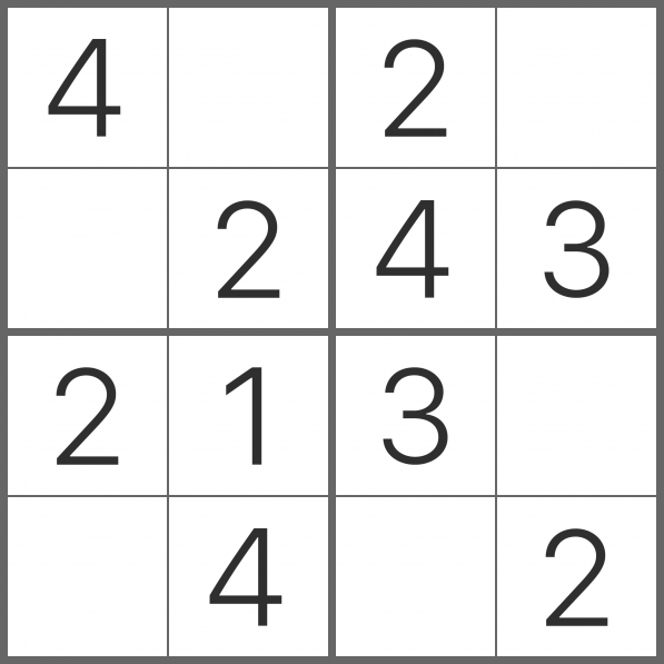 SuDoKu 4x4 (@SuDoKu_4x4) / X