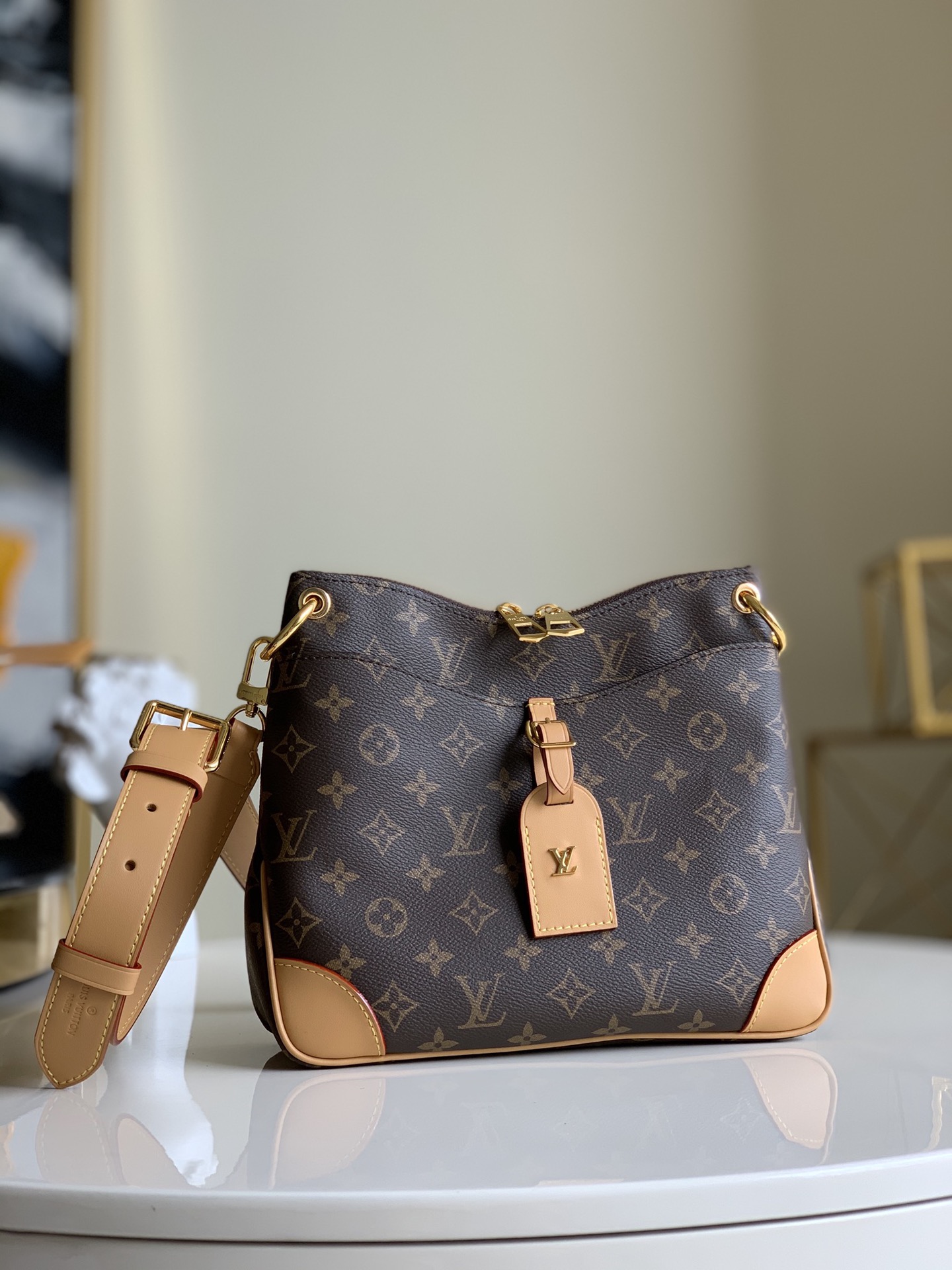 enjoy luxury on X: LOUIS VUITTON Odéon MM shoulder bag cross body