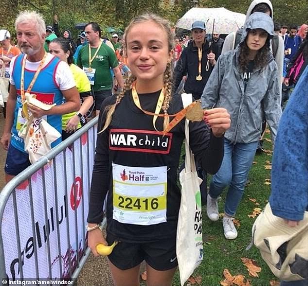 In 2018, Amelia ran the London Parks Half Marathon in aid of War Child.She regularly works out, and practices yoga. She made this fitness video for Tatler: