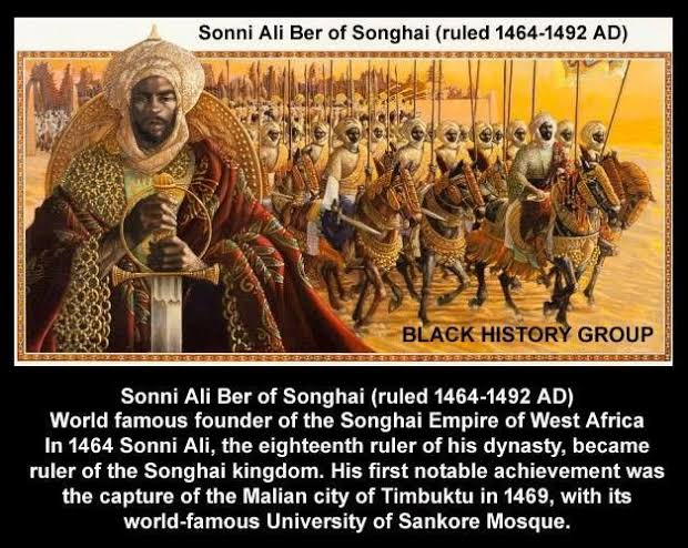 Timbuktu later became Empire of Songhai when Sonni Ali conquer the area, he was the last of the Israelites Za Dynasty king.Timbuktu became wealthy because of the trade and was also an academic learning center of the world same as the Ancient Egypt.