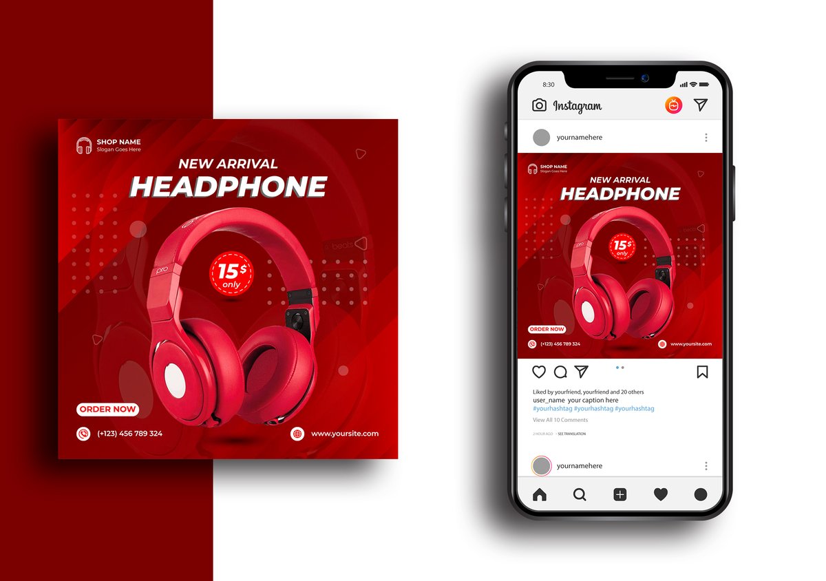 HRP_Design's tweet image. My new work on social media post design. 
If need this type of design for your business order: rb.gy/qoz3xo 

#socialmediadesign #socialmediamarketing #design #art #gadgets  #headphonesaledesign #postdesign #fiverrseller #herrera #fbpost #instagrampostdesign #fbpost