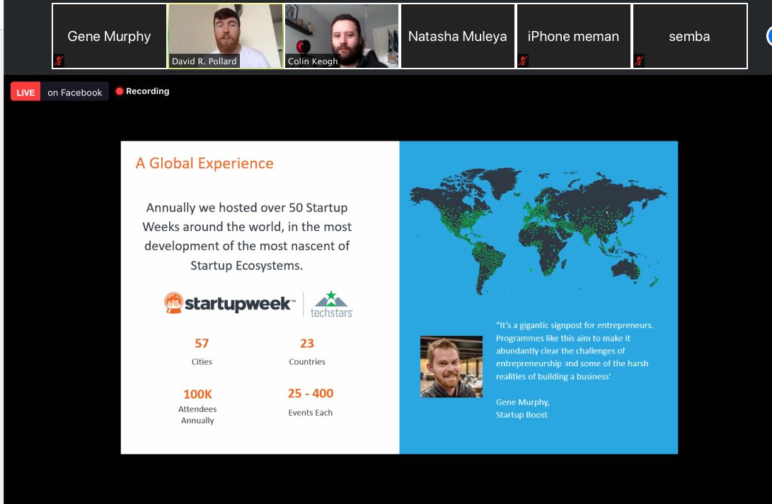 genemurphy's tweet photo. There we are! Best of luck to the organizers of the first  #LusakaStartupWeek as their week of events supporting #Entrepreneurship and #Innovation begins! 

Great to see @DavidPollardIRL and @ColinJ_Keogh on hand to give today's welcome message! https://t.co/rRF83g4StZ