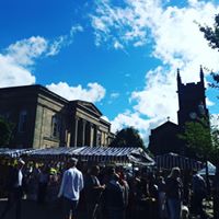 So looking forward to being back on the cobbles in Macc this Sun for a smaller, socially distanced market. A 'Shop &amp; Go' 'No Frills' Treacle. Thinking of visiting with friends or by coach? We ask you to hold back please, it's not a music filled day out this time.Sincere Apologies