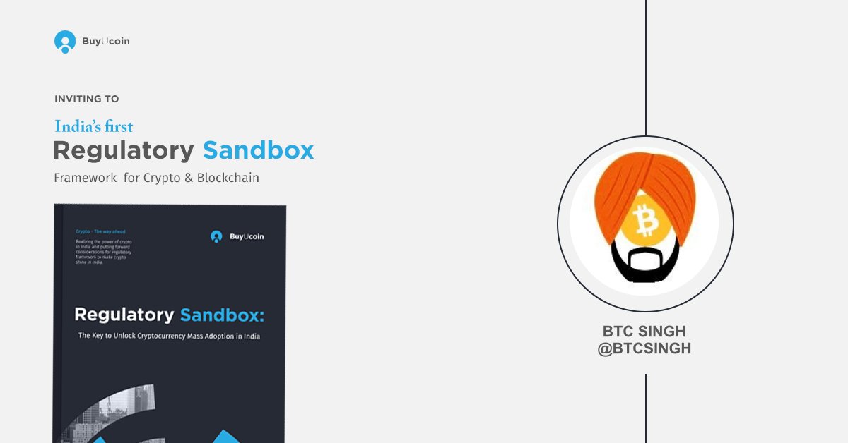 xyzabcma's tweet photo. Hey, I'm participating as Sandbox Ambassador in collaboration with industry experts to prepare documentation about the Crypto &amp; Blockchain Regulatory Sandbox Framework in India and @BTCSINGH Can I include your perspective? #Isupportregulatecrypto #BTC
https://t.co/nW4Wgou5uV https://t.co/uE7M6jdTmc