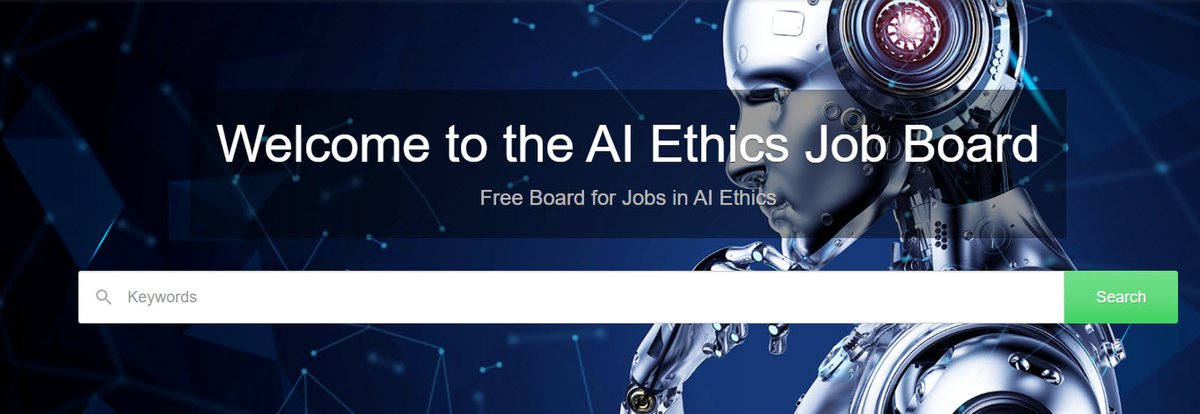 AiEthica's tweet image. Post your AI ethics job in our new job board for free ! ai-ethica.jobboard.io   @AiEthica is starting this new board to build a central place where jobs in AI Ethics can be found in the future. Help to build the board with your job postings! #AIEthics