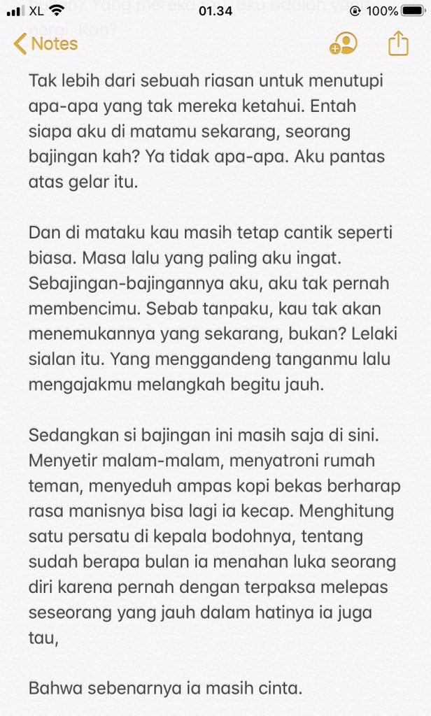 briankhrisna's tweet image. Ketika sedang mengaduk seduhan kopi saset malam tadi, saya berhenti sebentar untuk menulis puisi ini. Berkenankah kalian membacakannya?

Berikut adalah beberapa larik dari sebuah puisi lata yang saya beri nama,
 
“Dedak Tutur si Bajingan.”