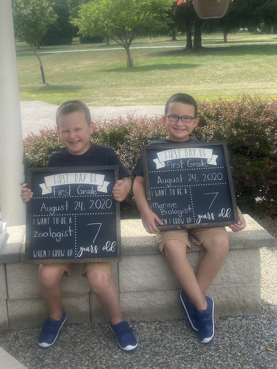 Ready to rock First Grade! Year 2 for our boys and year 19 for me. #HCSD1 #readyfortommorrow