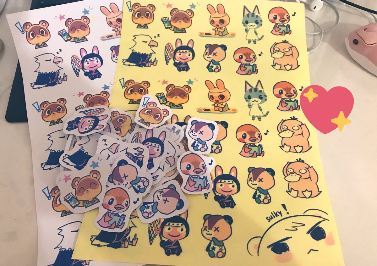 chwipbot's tweet photo. Made some stickers to give to friends from our uni’s AC hobby club :D

#animalcrossing https://t.co/h0lDz8RmMx