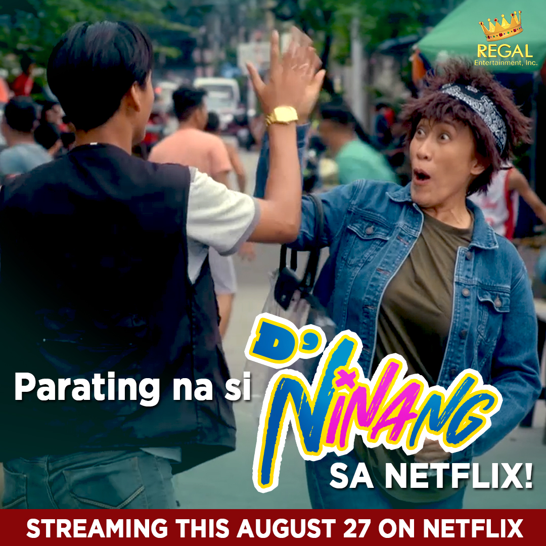 RegalFilms's tweet photo. Uy! Parating na si D'Ninang sa Netflix! ❤️ Ano wish niyo kay Ninang? #DNinangOnNetflix Starring Ai-Ai delas Alas, Kisses Delavin, McCoy De Leon, ✨Directed by GB Sampedro 👈 https://t.co/5OMSz6kbJy