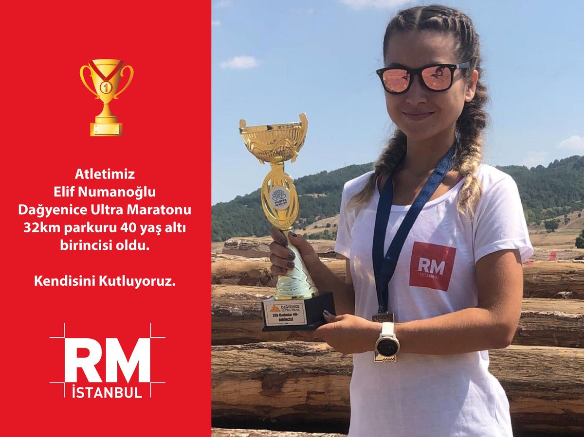 RM İstanbul sponsorluğu ile Dağyenice Ultra Maratonu'na katılan sporcumuz 🥇Elif Numanoğlu, 32 km parkuru 40 yaş altı klasmanında birinci oldu.👏 Sporcumuzu başarısını tebrik ediyor, gururumuzu sizlerle paylaşıyoruz. #rmistanbul #elifnumanoğlu #spor #birinci #kss