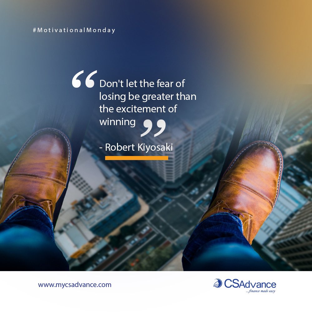 CSAdvanceNG's tweet photo. Put your fear aside and focus on learning and winning this week.

Have a great week!

#MondayMotivation #mondaythoughts #csadvance https://t.co/h1Cvx91q4T