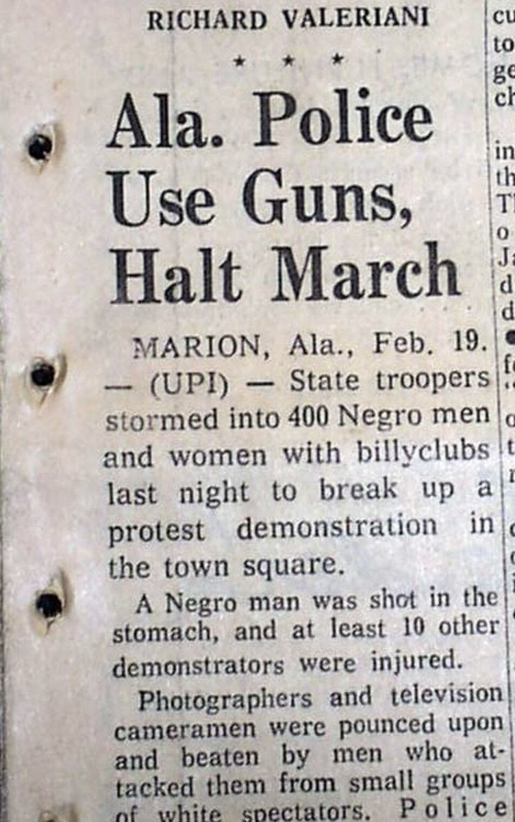 But it got better during the civil rights era, right?Well what started the Selma to Montgomery March?A state trooper shooting Jimmie Lee Jackson