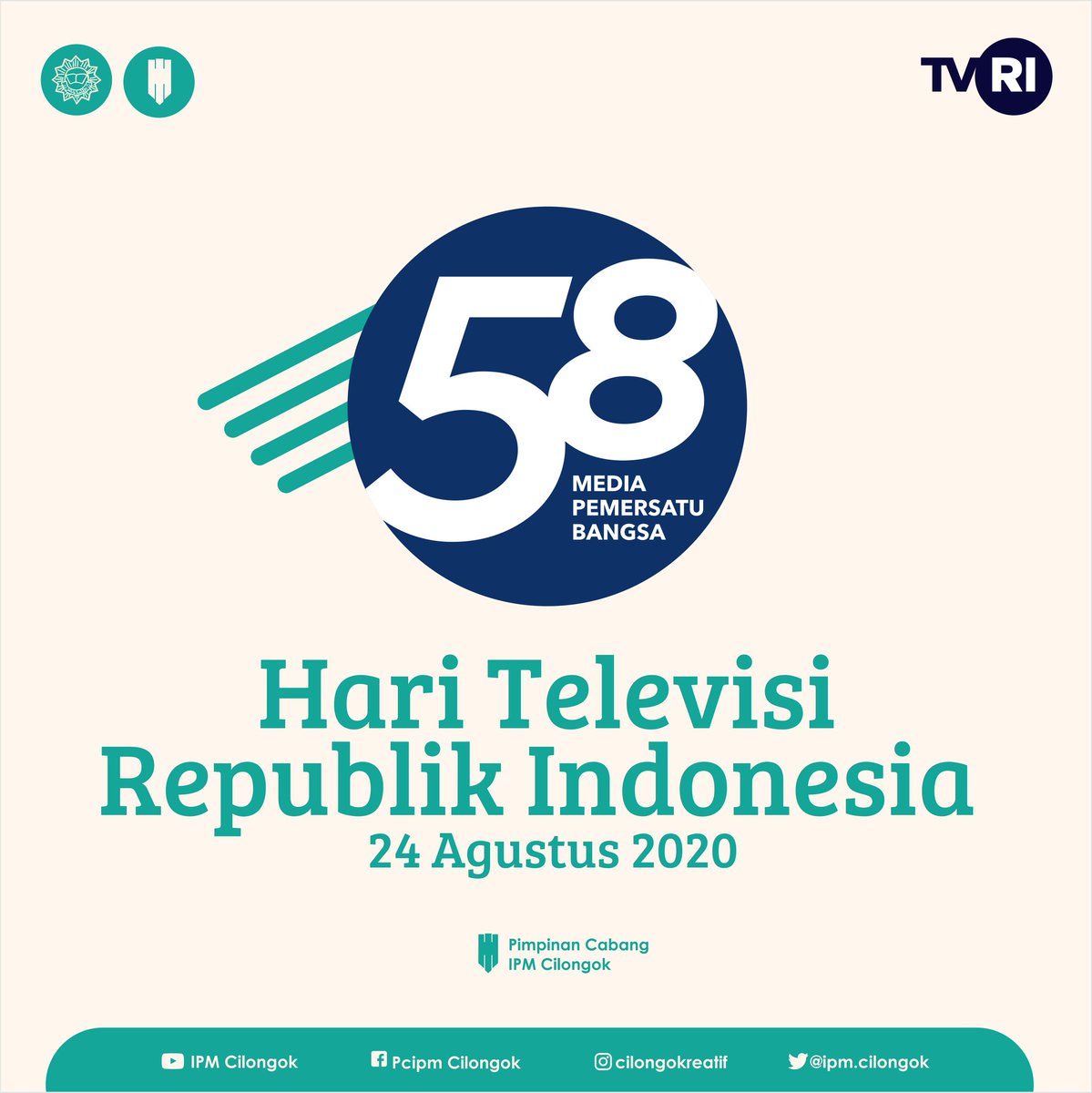 ipm_cilongok's tweet photo. [HARI TELEVISI REPUBLIK INDONESIA]
24 Agustus 2020

Televisi Republik Indonesia (disingkat TVRI) adalah jaringan televisi publik berskala nasional di Indonesia. TVRI berstatus sebagai Lembaga Penyiaran Publik bersama Radio Republik Indonesia, yang ditetapkan melalui Undang-Undang https://t.co/ERRRUuMJnx