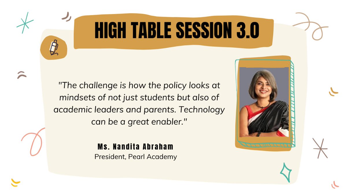 NEP calls for change mindsets of students, teachers and parents. @nanditaabraham #CommsHighTable #NEP2020