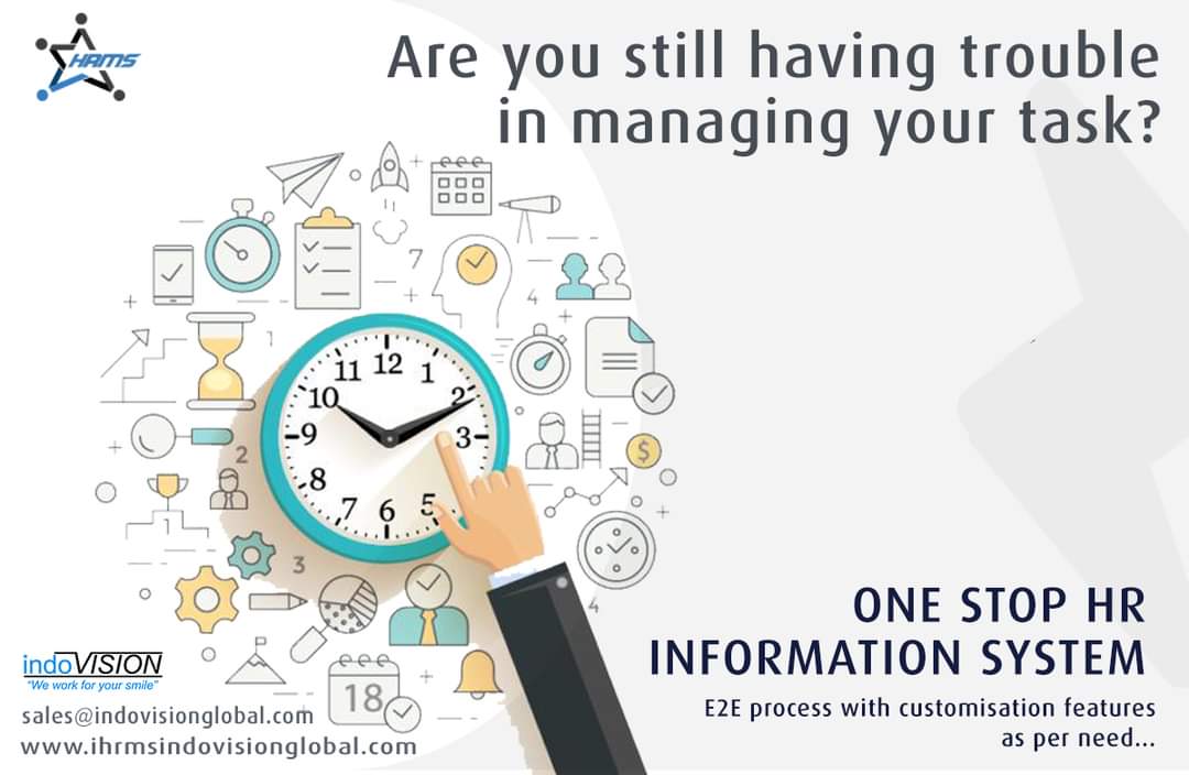 Time management module of i-HRMS
that will help you in managing your tasks effectively and efficiently.
#HRMS,#ihrms,#HRMSsoftwarefeatures,#BestHRsoftware,
#indiantimemanagmentsoftware,#indovision,
#timemanagement,#recordKPI,#shiftmanagement

sales@indovisionglobal.com