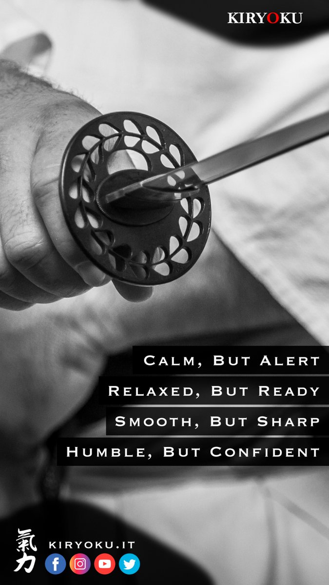 kiryokusgt's tweet photo. IAIDO: Calm, But Alert. Relaxed, But Ready. Smooth, But Sharp. Humble, But Confident.
- 
#iaido #kiryoku #samurai #katana #sword #torino
 https://t.co/N7pclVPd9d https://t.co/lqnVWrdhFu