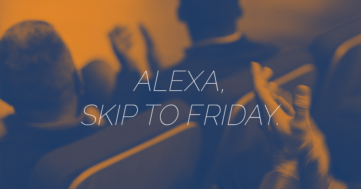 aws_days's tweet photo. Monday? I swear it was Friday like five minutes ago. 😅

#alexa #monday #AWS #awsome https://t.co/EhBZ8ENbDp