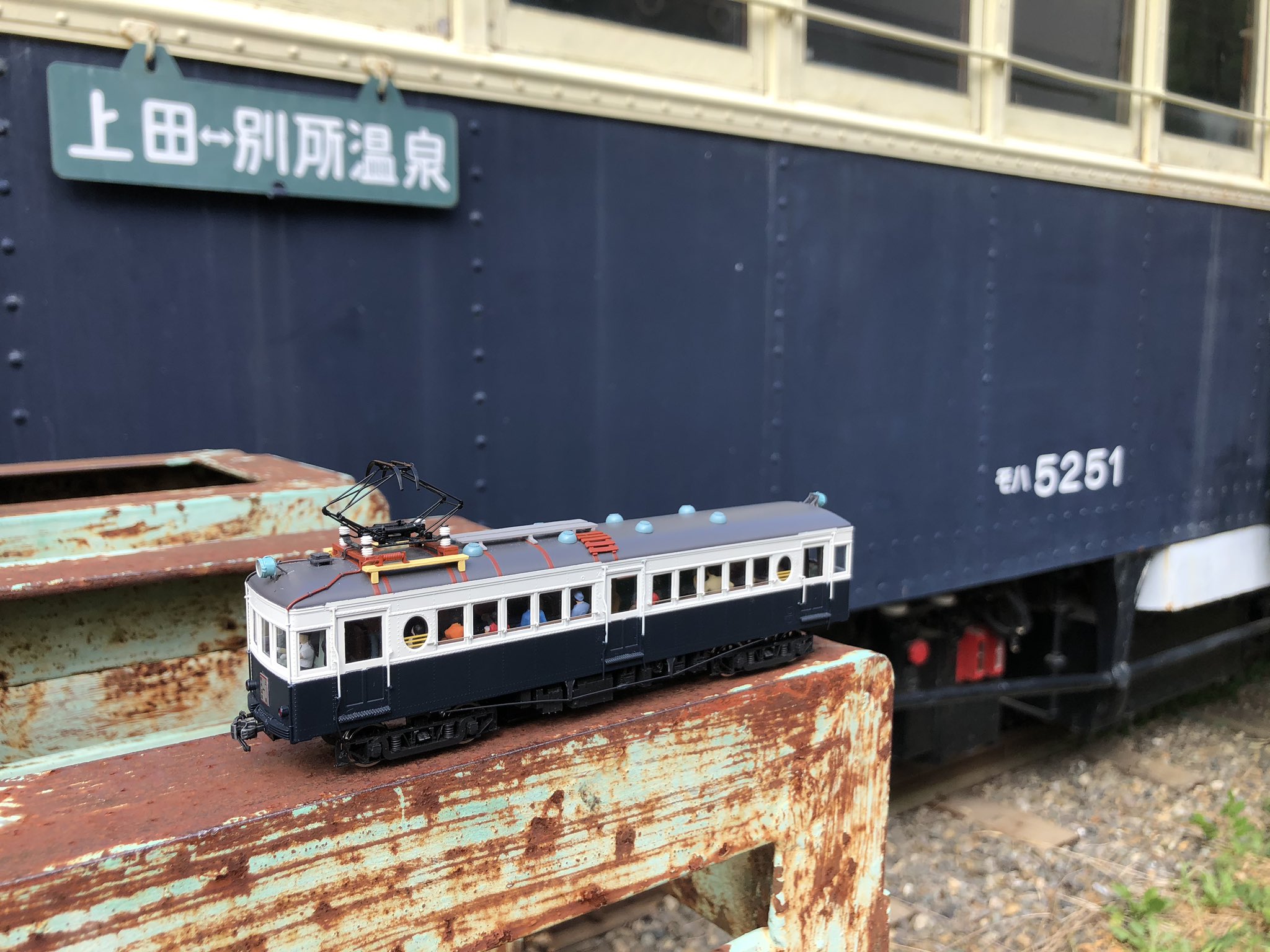 上田交通 モハ5250形 真鍮製 組立完成品 HO 16番 丸窓電車 上田電鉄