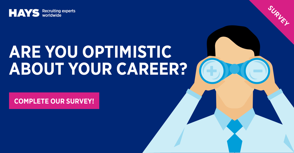 At Hays, we are constantly gathering insights about the world of work. We have set up a survey aimed at discovering your vision of the impact that COVID-19 has on your career and well-being! The survey takes 4 minutes to complete: bddy.me/2Ec3ptW

#survey