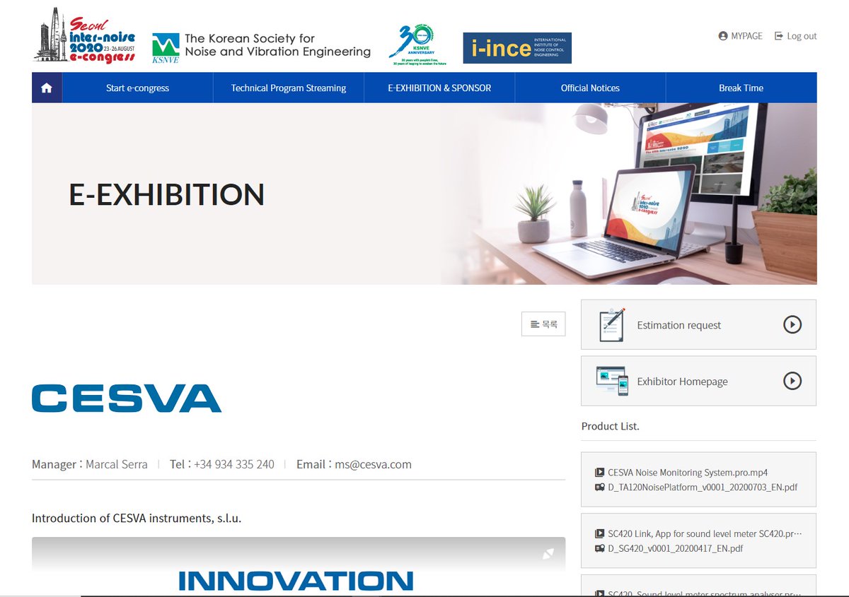 cesva's tweet photo. If you are participating in #internoise 2020 and want to know more about #CESVA and our latest products, we are glad to virtually attend you at booth #5. https://t.co/gSZHarg9QM