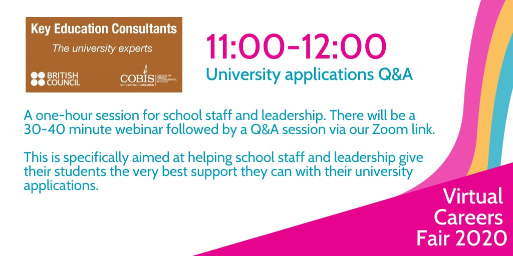 NationalCareers's tweet photo. At 11 in our Options at 18 Virtual Careers Fair, for school staff and leadership: supporting students with university applications from @KeySkillsEd
Join here https://t.co/WVuoOmxaRm
For more, head to the main event page https://t.co/WG0Qg3dpqm
#VirtualCareersFair #OptionsAt18 https://t.co/vFxHuN9px7