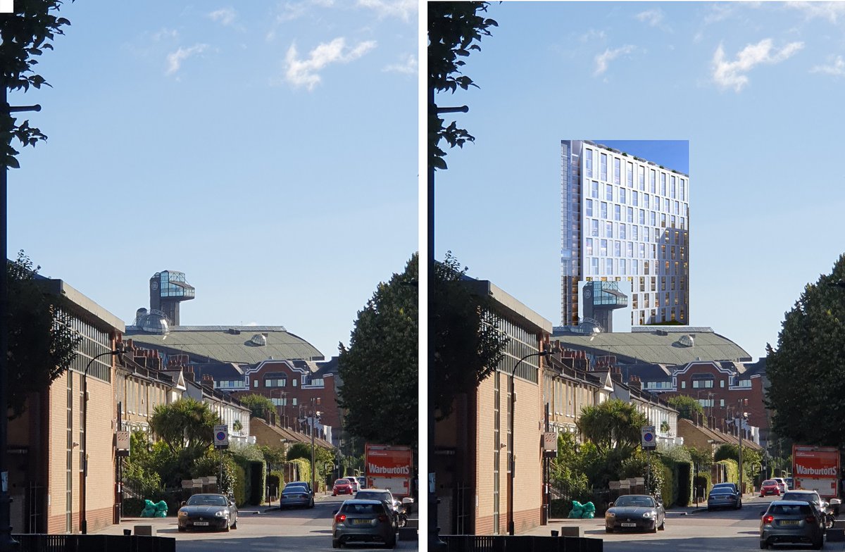 LadyLisaHryn's tweet photo. More #LBHF #Skyline will be ruined by oversized  #Dominvs #Megahotel Save @OurHammersmith  To protest height write to mayor@london.gov.uk jules.pipe@london.gov.uk @JulesPipe citing  PLANNING REF 2020/00915/FUL #Fulhamreach @RiversideLondon https://t.co/pwyFupdssZ