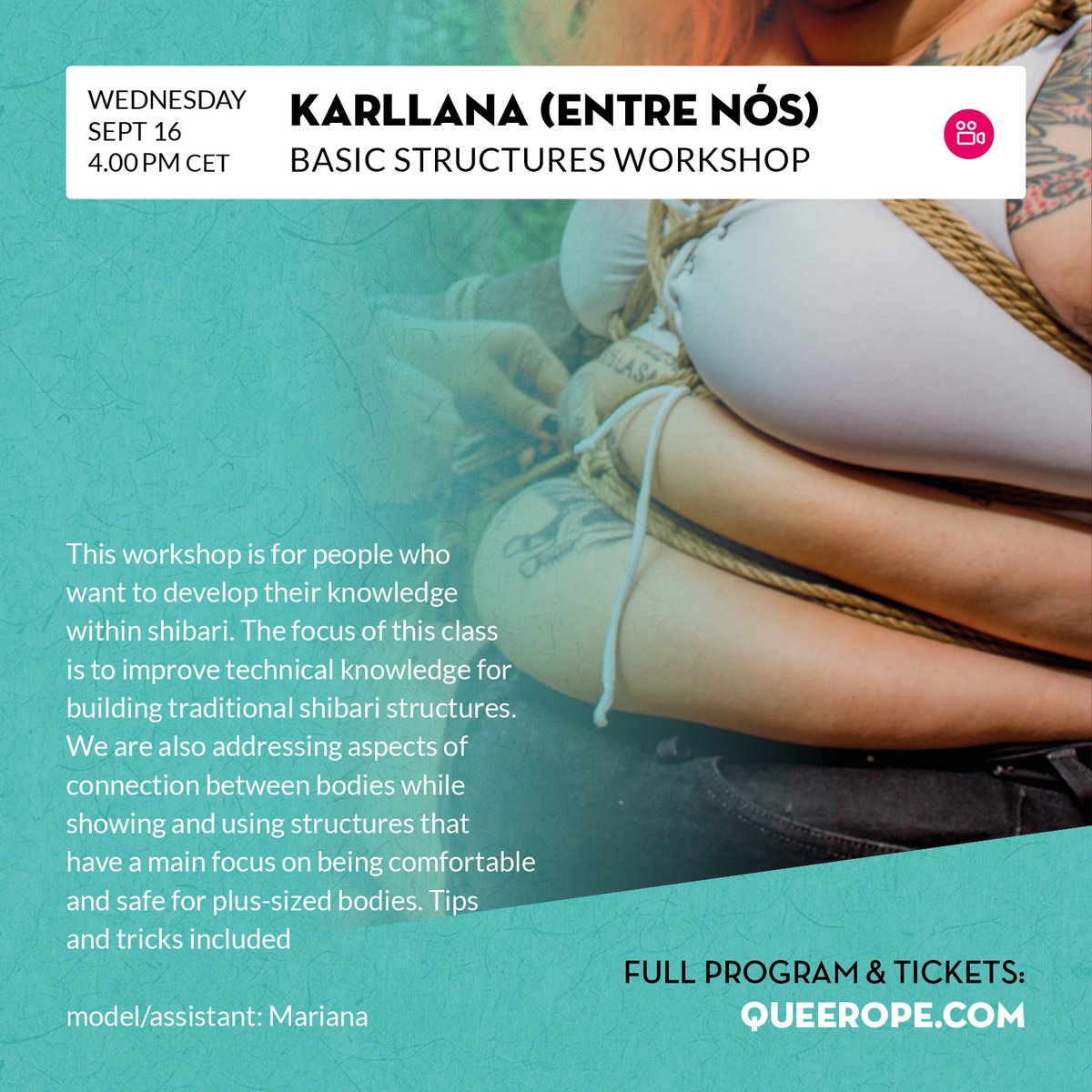 KaradaHouse_'s tweet photo. We decided to give detailed informations about Queerope !
Here are all the Wednesday classes
Queerope, 16th-20th of September, online
https://t.co/JBXZPr17Mj
#queer #rope #shibari #queerope2020 #queeropeonline #queerclass #queerevent #karadahouse #karadahouseonline https://t.co/zLkqbbaaXD