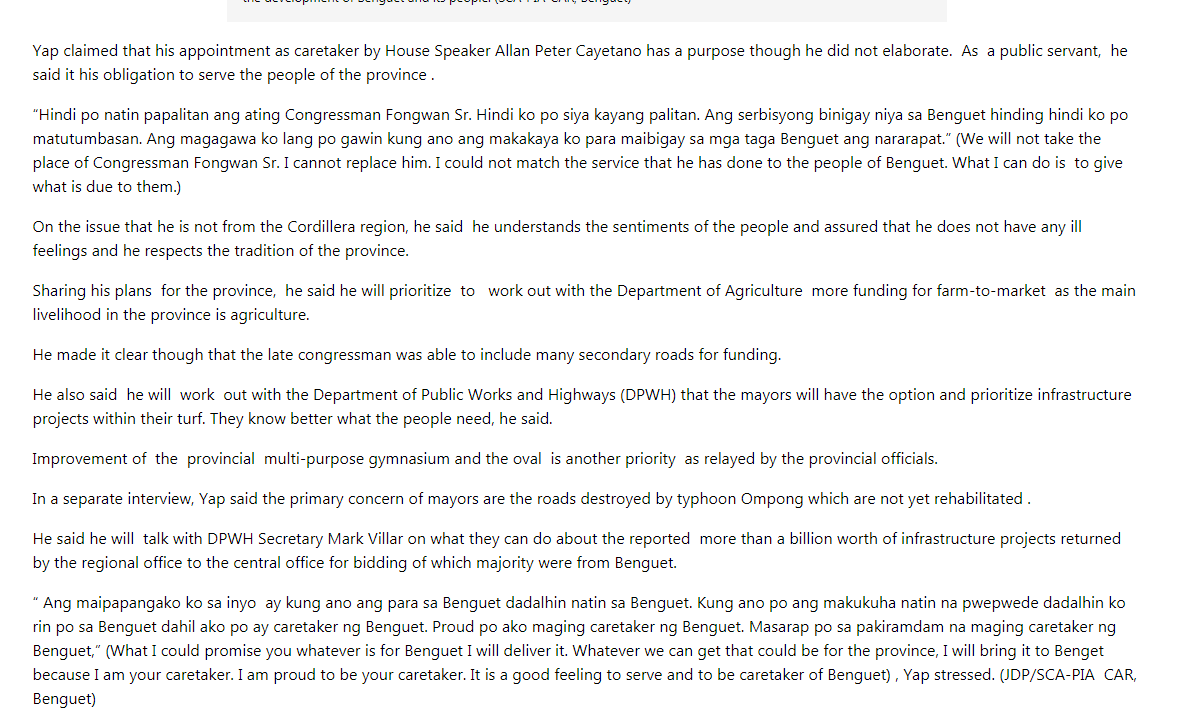 He claimed that his appointment as caretaker by Peter the tick  #Cayetano has a purpose though he did not elaborate. Parang may idea na kami kung ano.  #Parasite https://pia.gov.ph/news/articles/1033793
