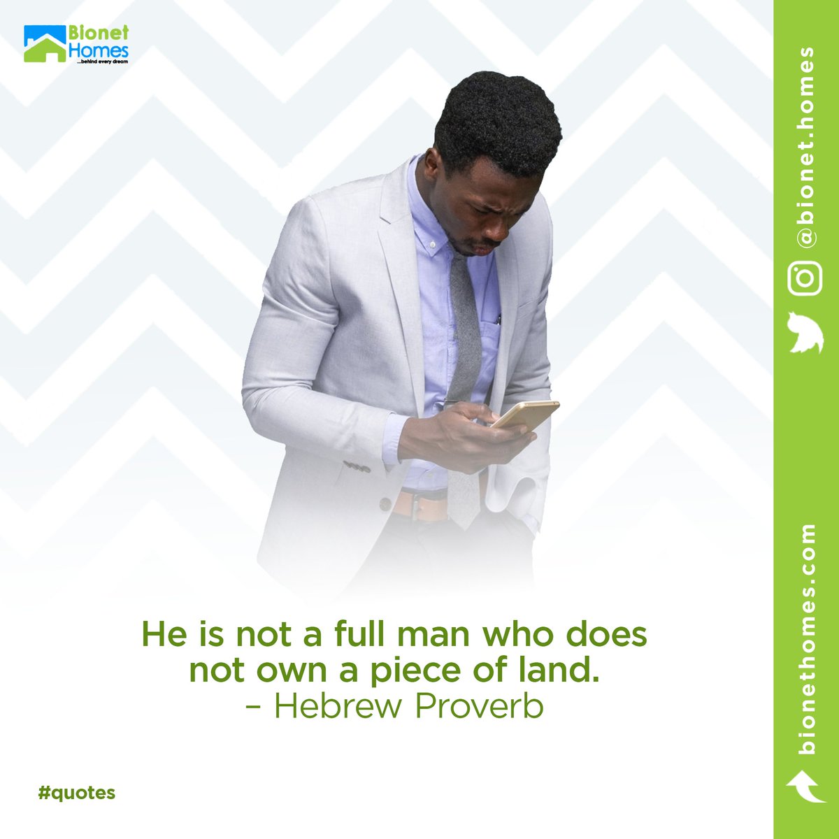 bionethomes's tweet photo. A full man knows the value of investments and is prepared for the rainy day.

A full man owns a piece of land and understands its value.

Become a man today, buy from Bionet Homes.
#MondayMotivation #Explore #BionetHomes #BioForce #BringingRealnessToRealEstate #Luxury https://t.co/PBvb5GW2Nt