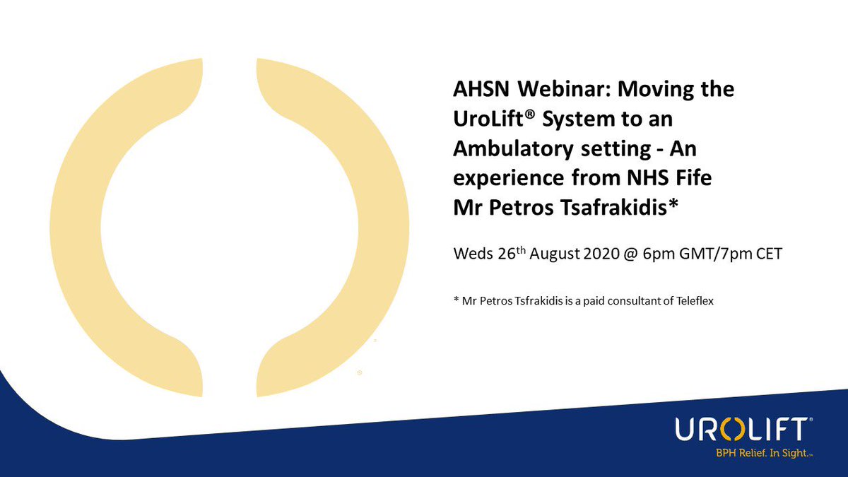 Please click on the link to register for this event teleflexcma.formstack.com/forms/emeaweb2… #AHSN #urolift
