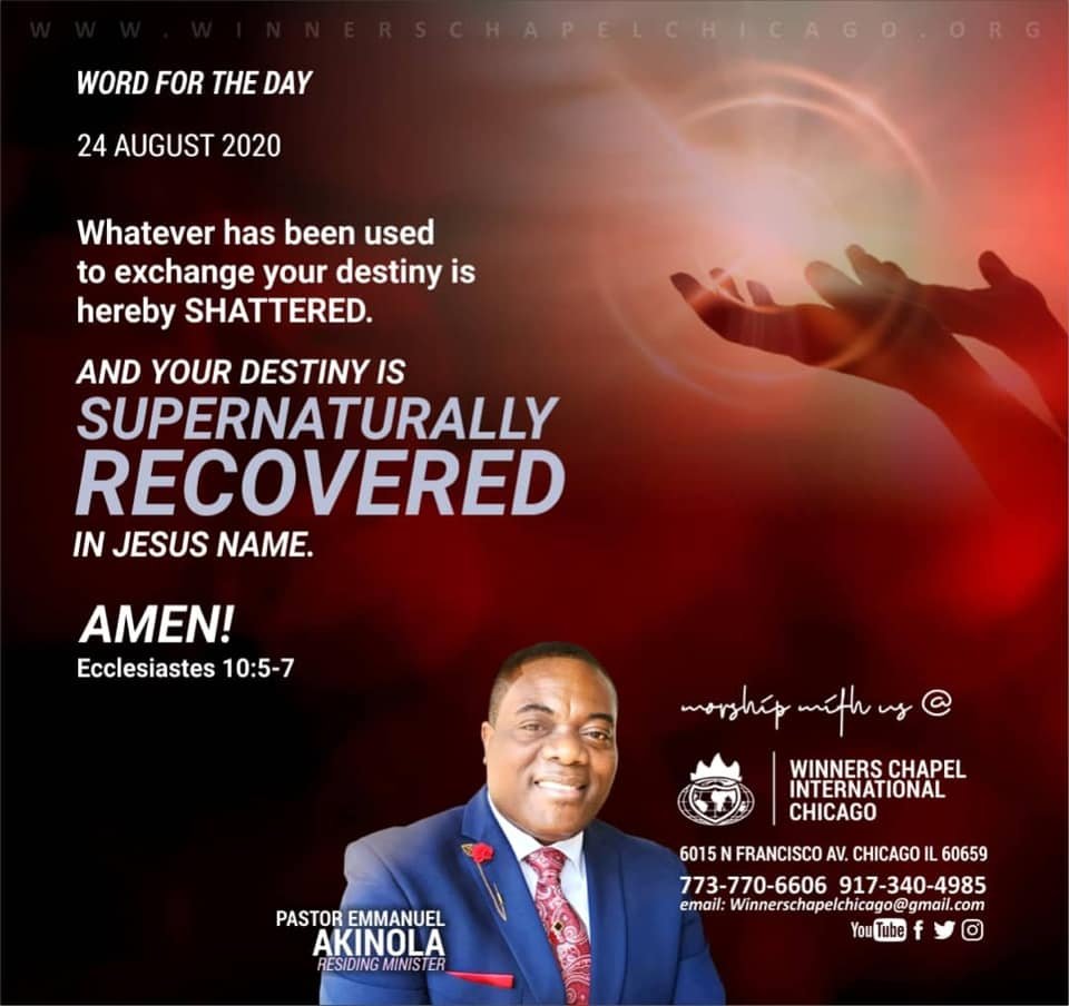 WinnersChicago's tweet photo. #IAmAChildofDestiny https://t.co/BNuUmctatL