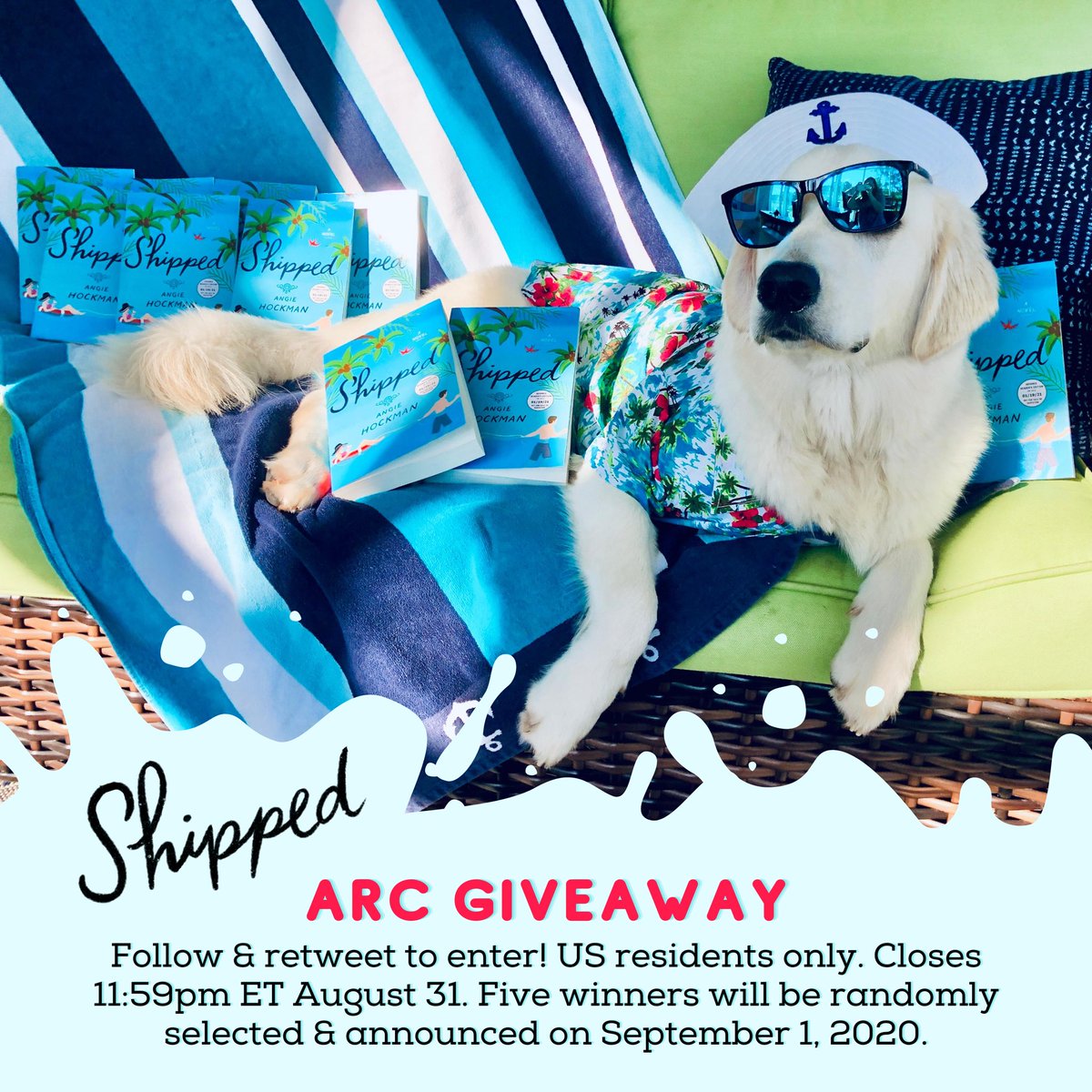 ✨🌺Giveaway Alert🌺✨ I'm giving away 5 signed ARCs of my #romcom SHIPPED! To enter, RT & follow me. Easy peasy! US residents only. Giveaway ends 8/31 at 11:59pm ET. Winners notified 9/1. Cruise Director Wally approves this message🐾 #bookgiveaway #2021debuts @GalleryBooks