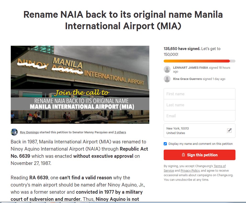 Verifying and debunking his claim is a walk in the park. Does he know how to do the math? 1+1 = 2 hindi 11 ha?  #AngBoboMoTalagaGadon https://www.change.org/p/a-call-to-rename-naia-back-to-its-original-name-manila-international-airport-mia-has-been-launched