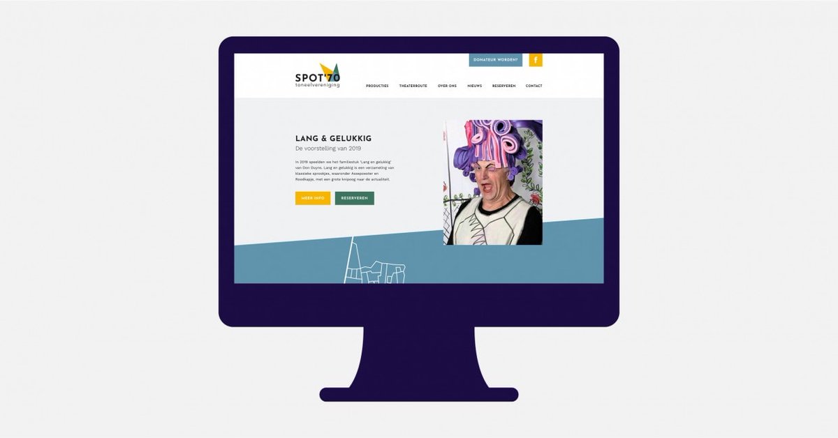 Spot70 website

Toneelvereniging Spot’70 uit Warmenhuizen is opgericht in 1970. Dit jaar bestaat de vereniging 50 jaar en om dat te vieren werd er een theaterroute uitgestippeld door het dorp. Helaas

studioviv.nl/spot70-website/

#huisstijl #logo #websiteontwerp #Website