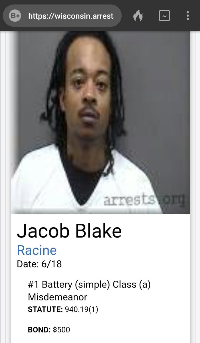CanariesBlue's tweet photo. Jacob Blake had a #WARRANT out for his arrest for Felony Sexual Assault and a criminal history which included bail jumping and stangulation.
#FactsMatter #TRUTH
I will NOT be silent and watch Officers attacked & cities destroyed bc of #LessThanOnePercent cases. #LawAndOrder https://t.co/XApd6Rlwv6