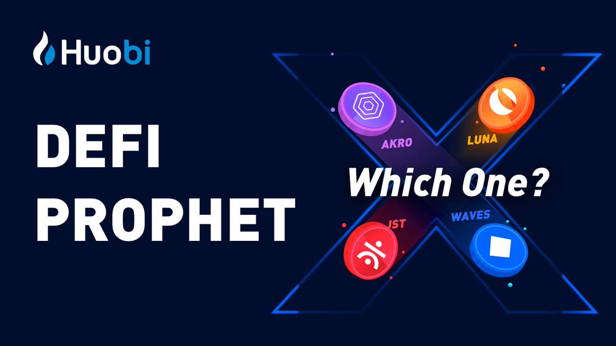 HTX_India's tweet image. Want to share 300,000 USDT + 
Win a #Maserati!

Join #Huobi DeFi Prophet #Predict2Win!

Predict TOP highest daily gainers from:
🔷 $JST
🔷 $AKRO 
🔷 $LUNA 
🔷 $WAVES

Share in the prizes!

🚀Details:bit.ly/DeFiProphet-Pr…