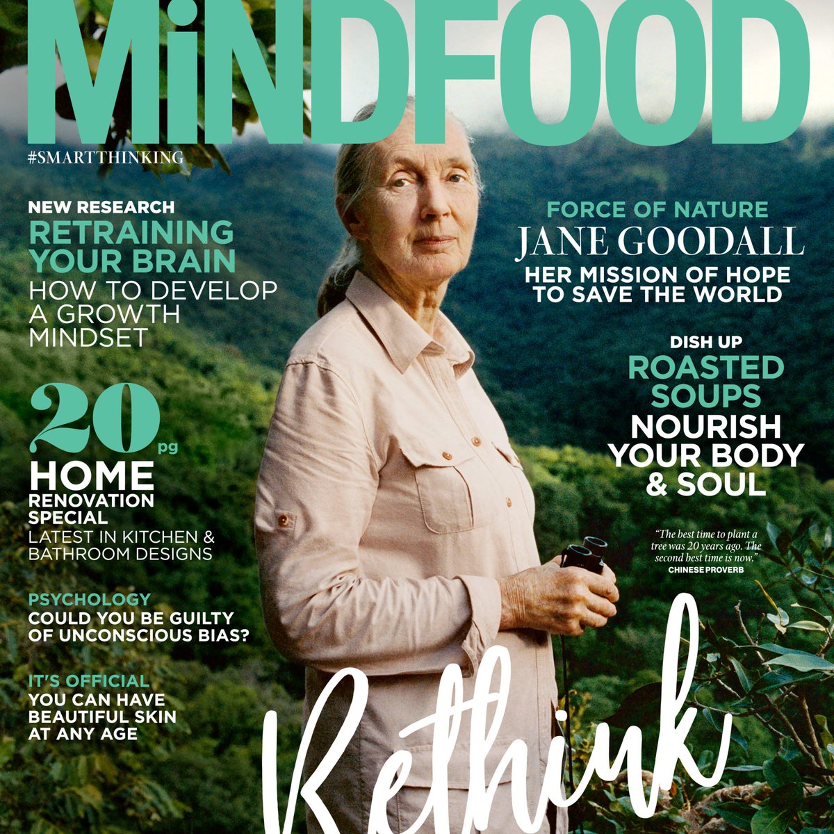 #DrJaneGoodall is the cover star of <a href="/mindfood_mag/">MiNDFOOD</a>'s new issue - talking about 60yrs of #animalrights, the #ClimateCrisis &amp; #hope! "When I read Goodall’s interview, it made me realise we must always hang on to hope &amp; that #positivechange is possible” - Ed-in-chief Michael McHugh.
