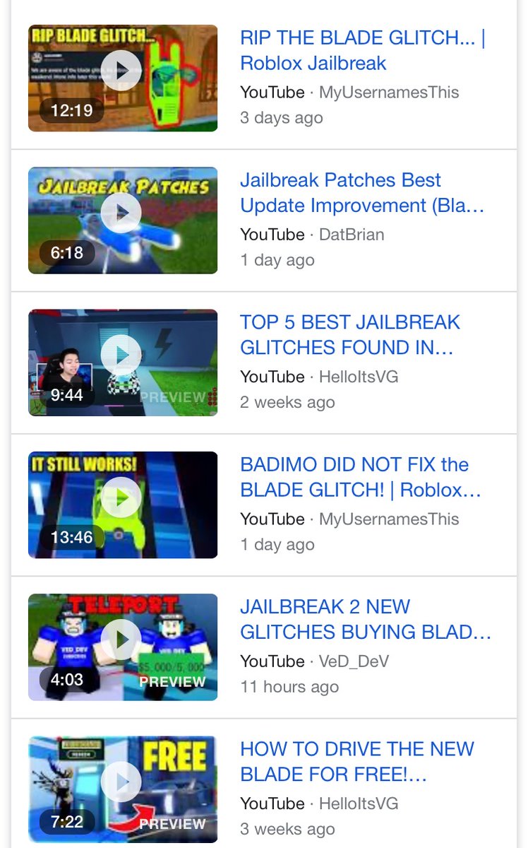 Rtc On Twitter News Despite Asimo Saying The Blade Glitch In Jailbreak Was Fixed There Was A Glitch Where You Could Go Through Walls Too Many Such As Myusernamesthis Made Videos - roblox jailbreak blade